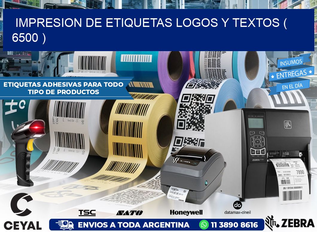 impresion de etiquetas logos y textos ( 6500 )