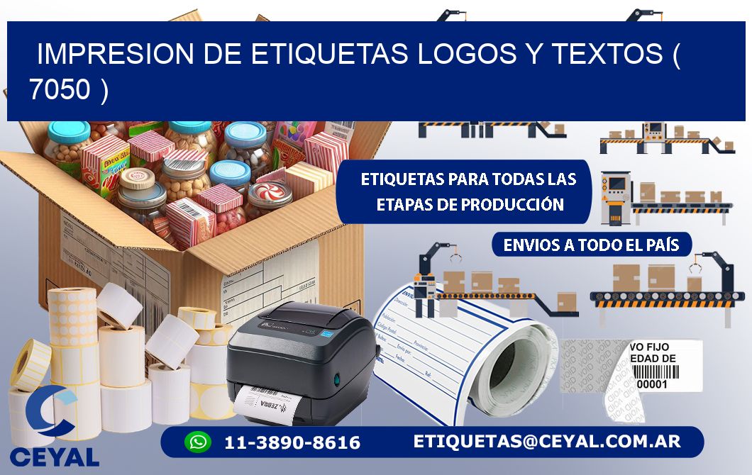 impresion de etiquetas logos y textos ( 7050 )