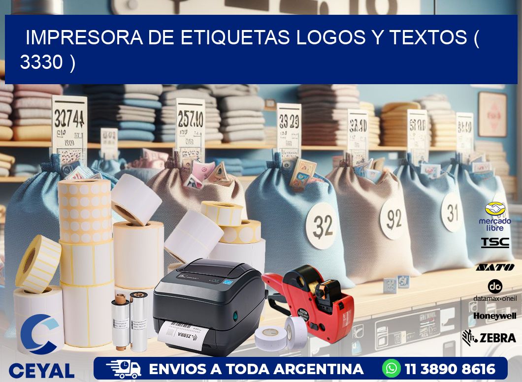 impresora de etiquetas logos y textos ( 3330 )