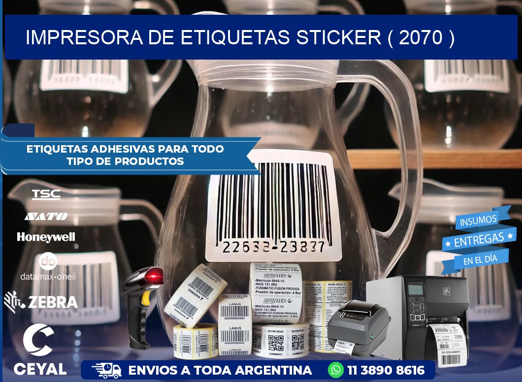 impresora de etiquetas sticker ( 2070 )