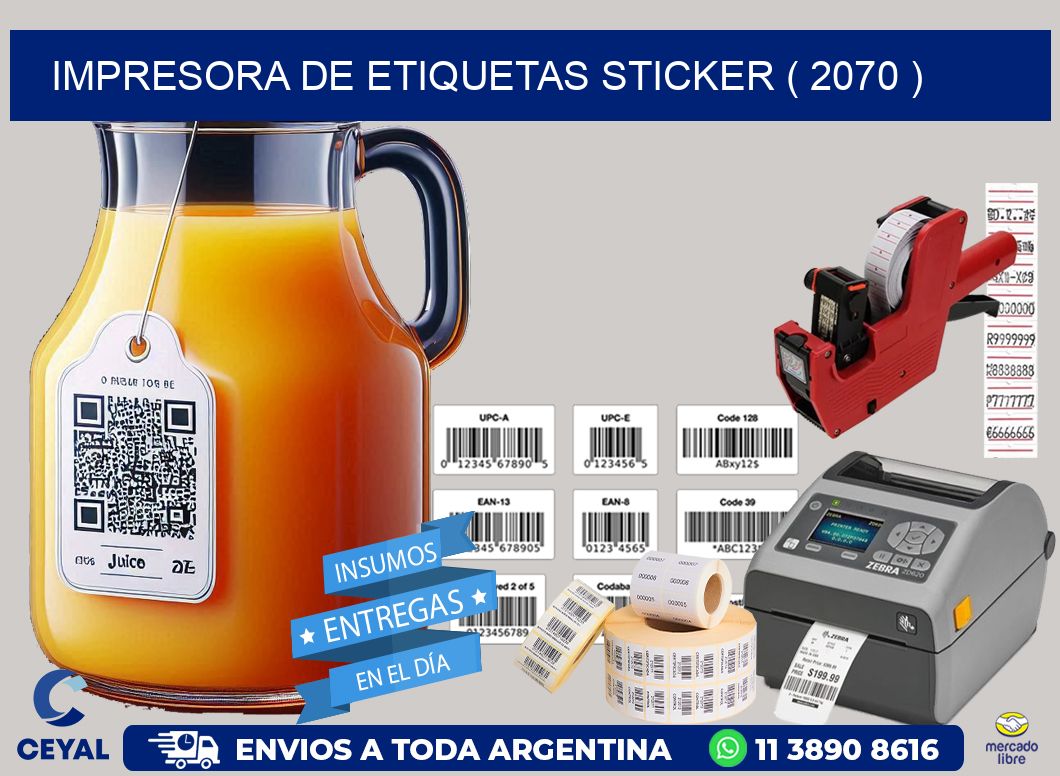 impresora de etiquetas sticker ( 2070 )