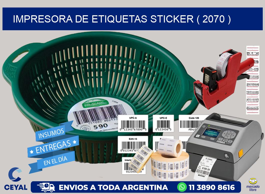 impresora de etiquetas sticker ( 2070 )