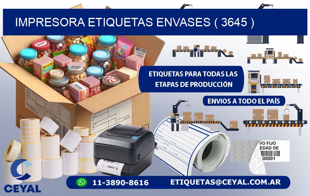 impresora etiquetas envases ( 3645 )