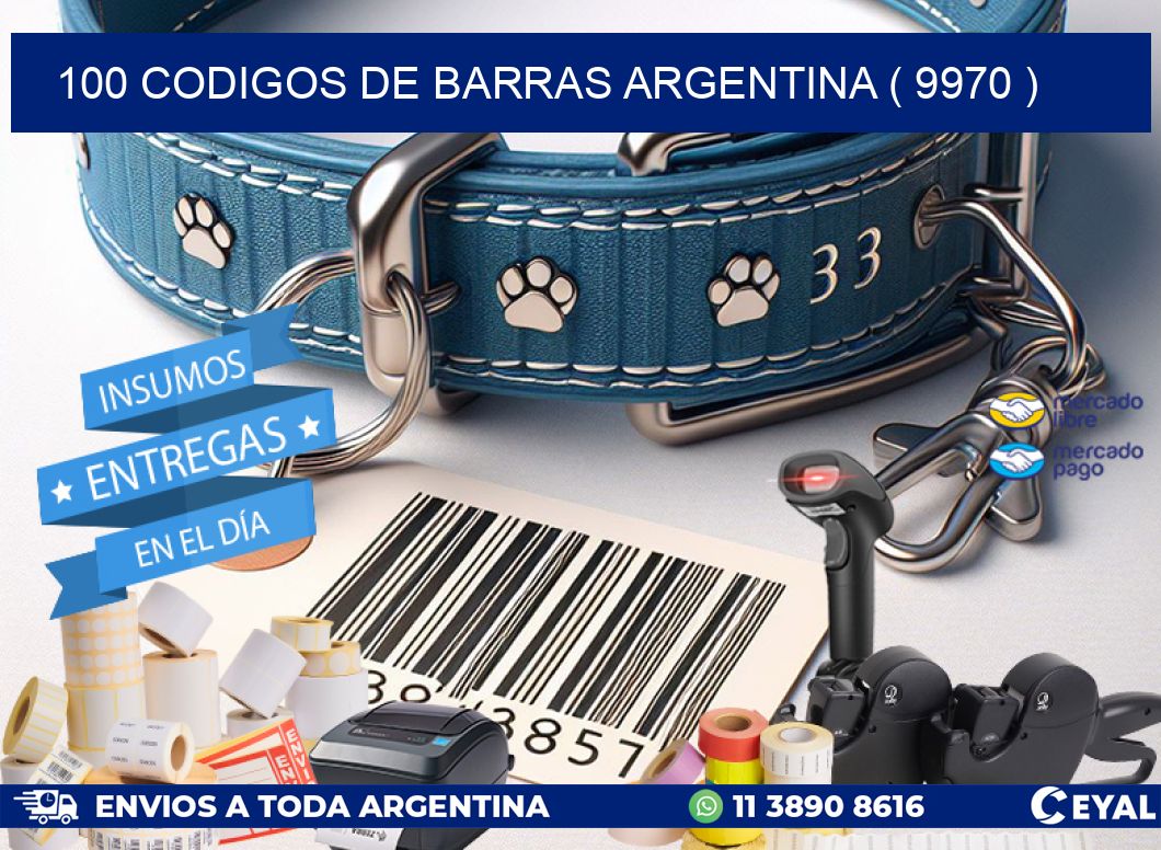 100 codigos de barras argentina ( 9970 )