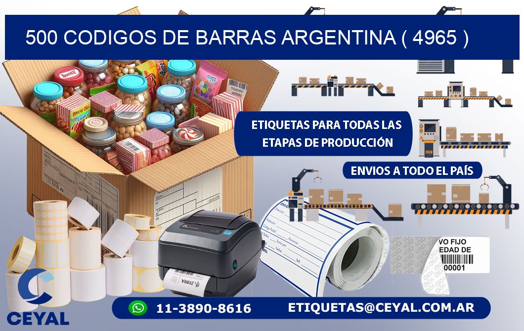 500 codigos de barras argentina ( 4965 )