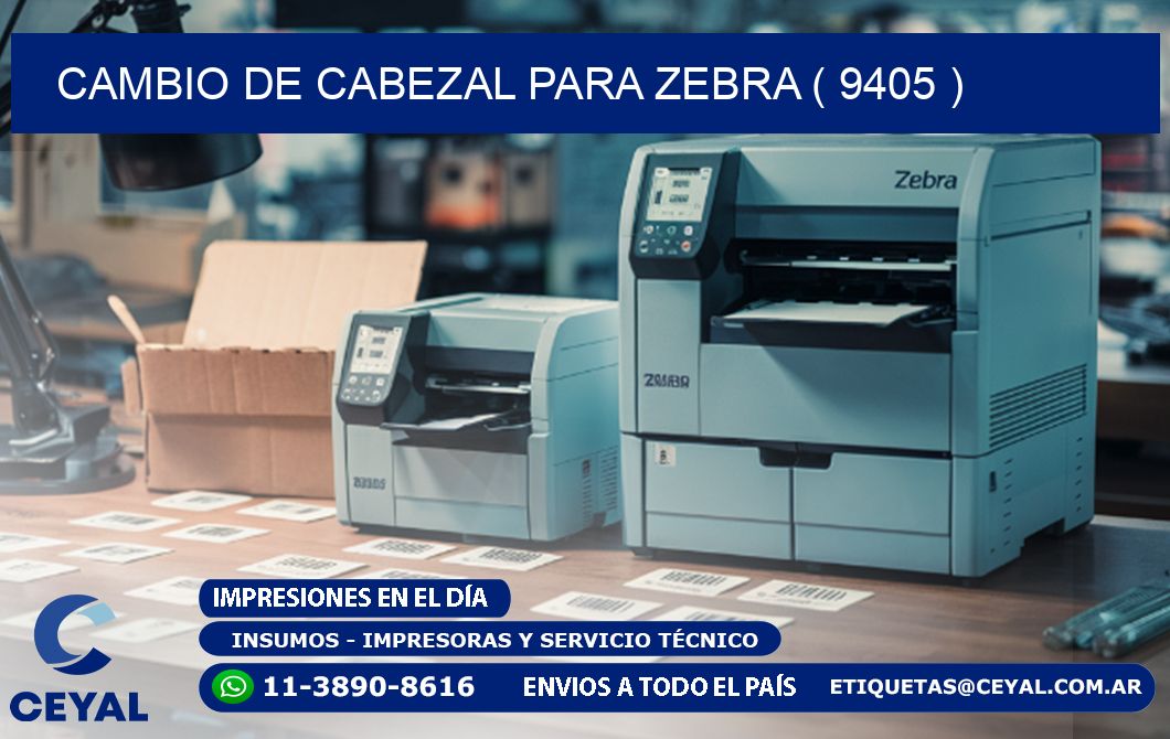 CAMBIO DE CABEZAL PARA ZEBRA ( 9405 )