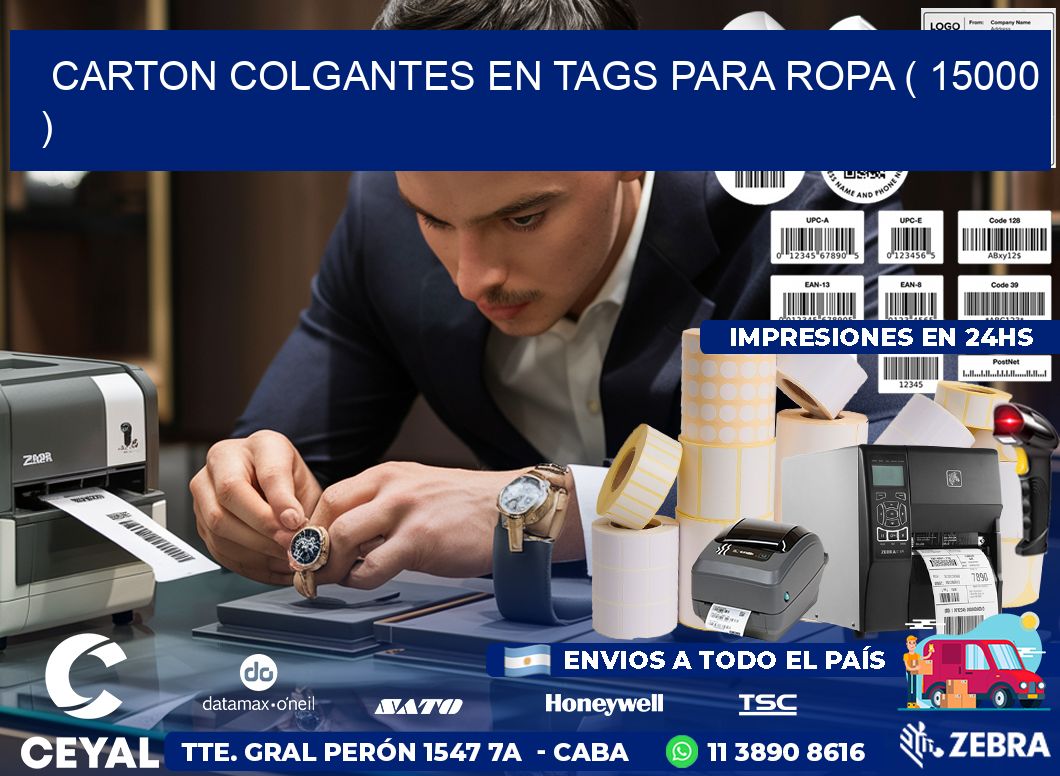 CARTON COLGANTES EN TAGS PARA ROPA ( 15000 )