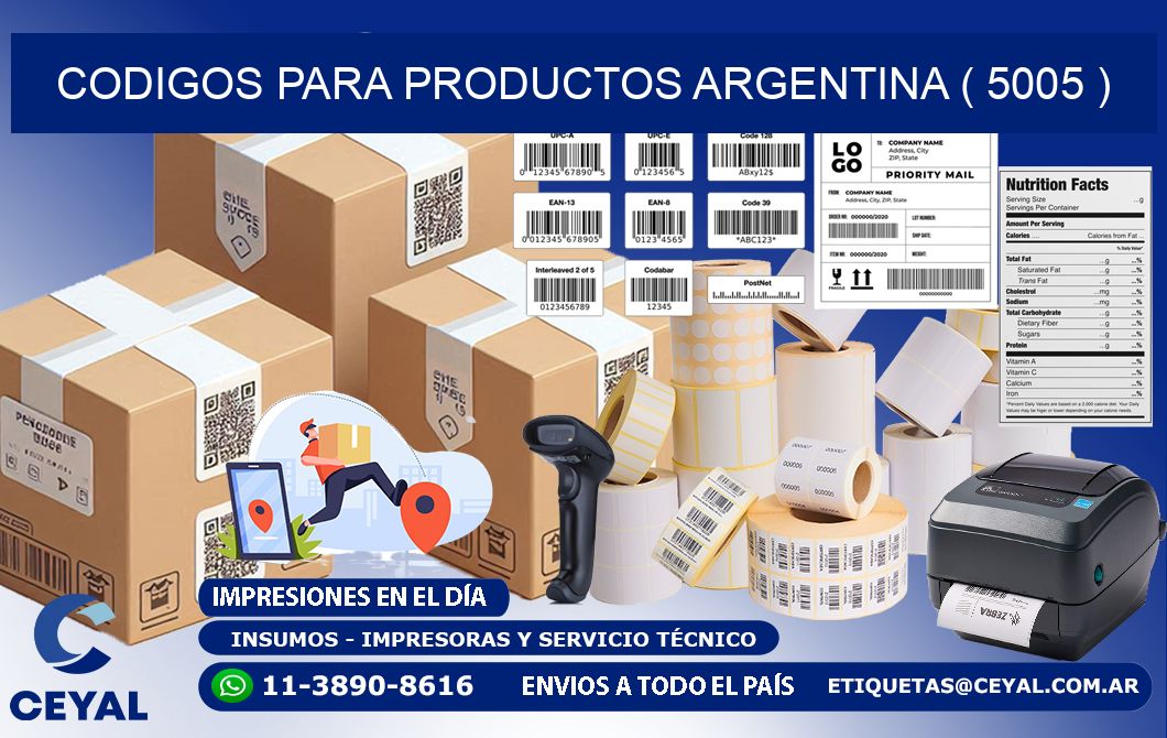 CODIGOS PARA PRODUCTOS ARGENTINA ( 5005 )