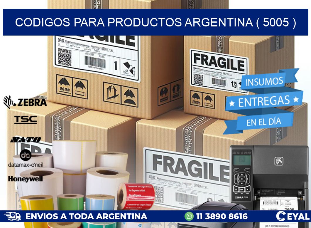 CODIGOS PARA PRODUCTOS ARGENTINA ( 5005 )