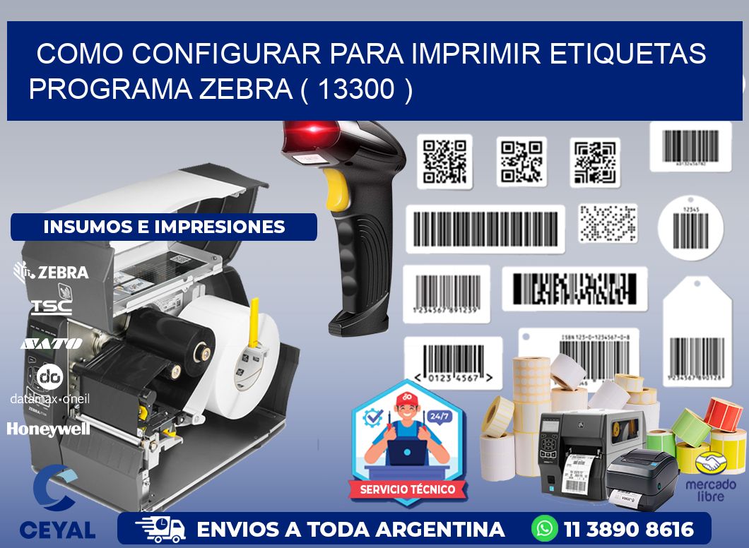 COMO CONFIGURAR PARA IMPRIMIR ETIQUETAS PROGRAMA ZEBRA ( 13300 )