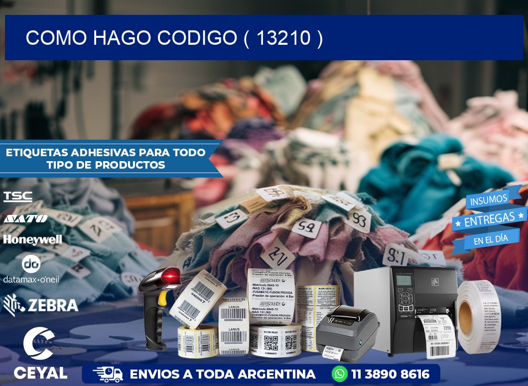 COMO HAGO CODIGO ( 13210 )