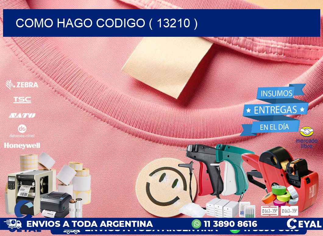 COMO HAGO CODIGO ( 13210 )