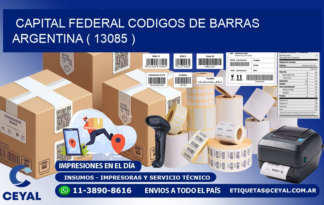 Capital federal codigos de barras argentina ( 13085 )