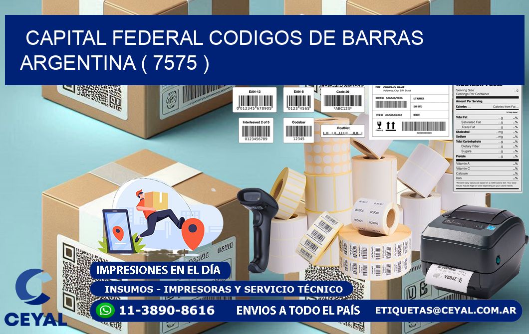 Capital federal codigos de barras argentina ( 7575 )