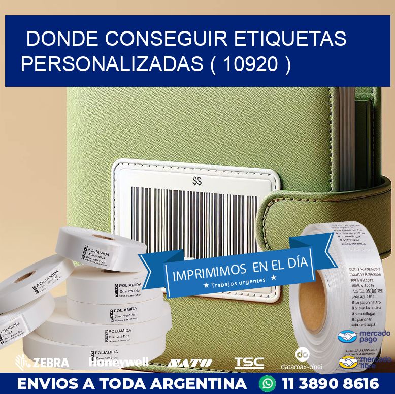 DONDE CONSEGUIR ETIQUETAS PERSONALIZADAS ( 10920 )