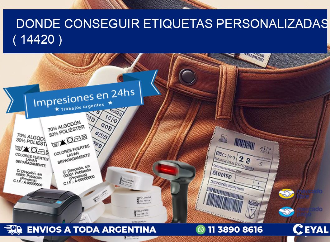 DONDE CONSEGUIR ETIQUETAS PERSONALIZADAS ( 14420 )