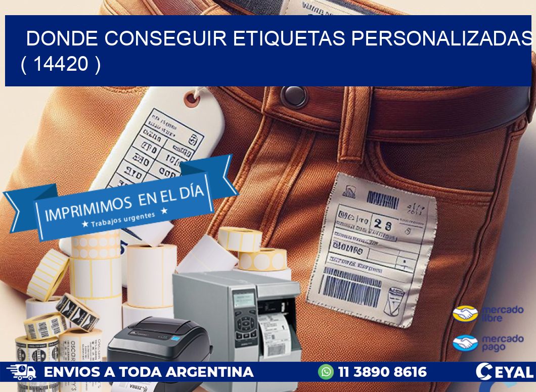 DONDE CONSEGUIR ETIQUETAS PERSONALIZADAS ( 14420 )