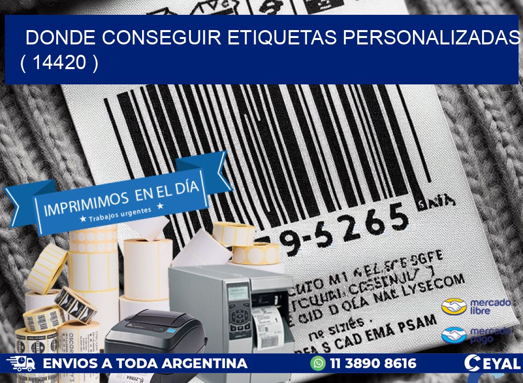 DONDE CONSEGUIR ETIQUETAS PERSONALIZADAS ( 14420 )