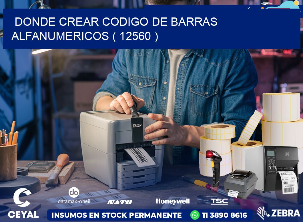 DONDE CREAR CODIGO DE BARRAS ALFANUMERICOS ( 12560 )