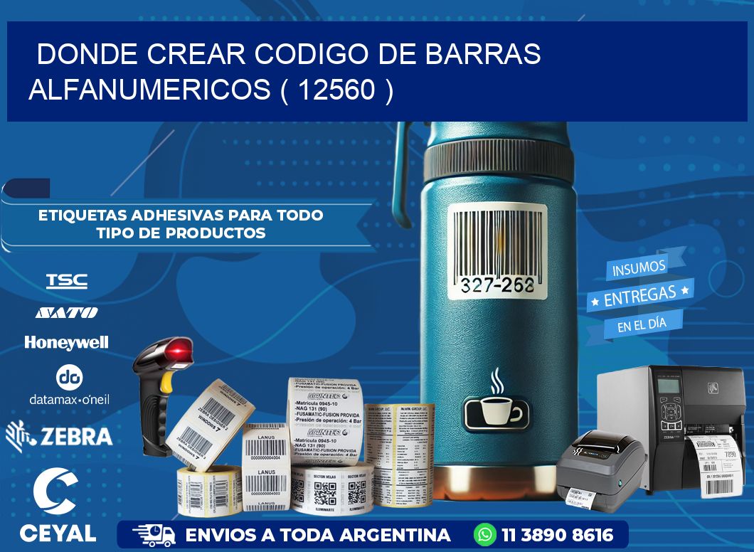 DONDE CREAR CODIGO DE BARRAS ALFANUMERICOS ( 12560 )