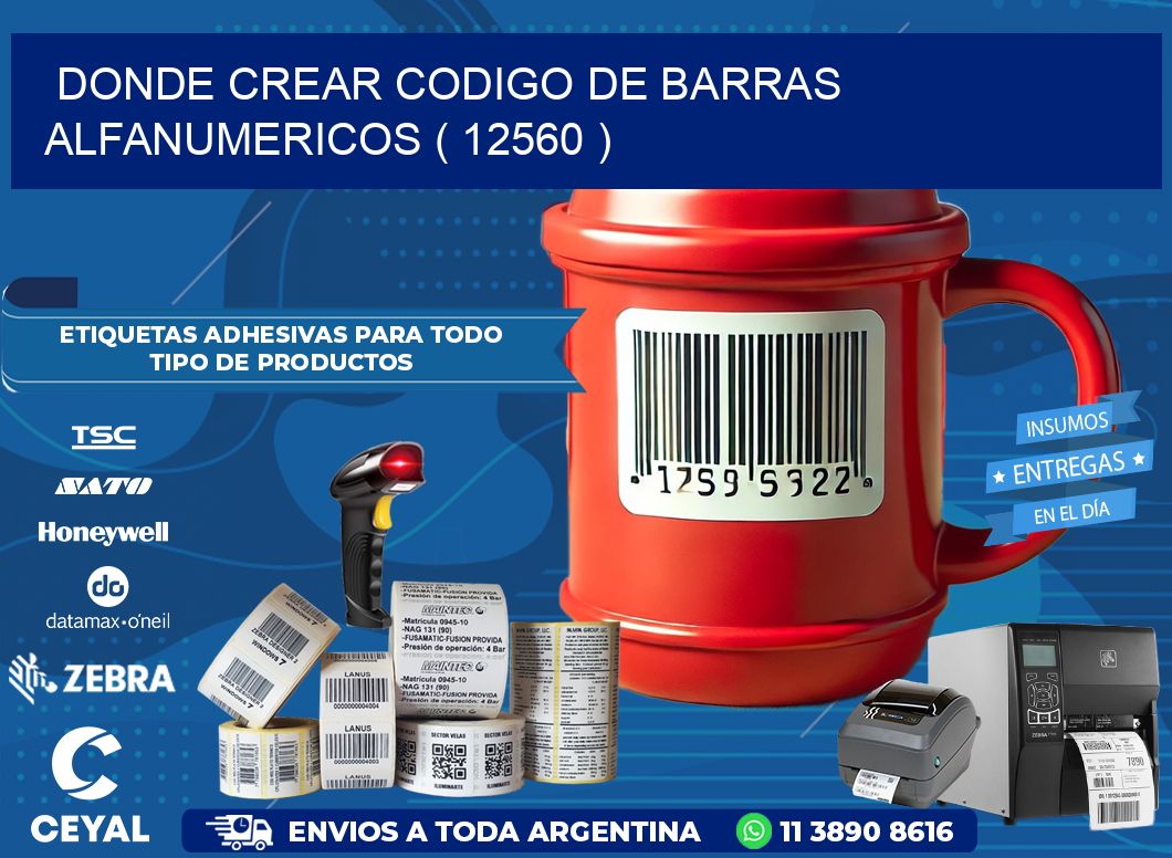 DONDE CREAR CODIGO DE BARRAS ALFANUMERICOS ( 12560 )