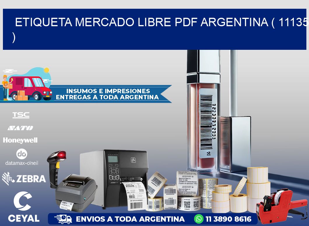 ETIQUETA MERCADO LIBRE PDF ARGENTINA ( 11135 )