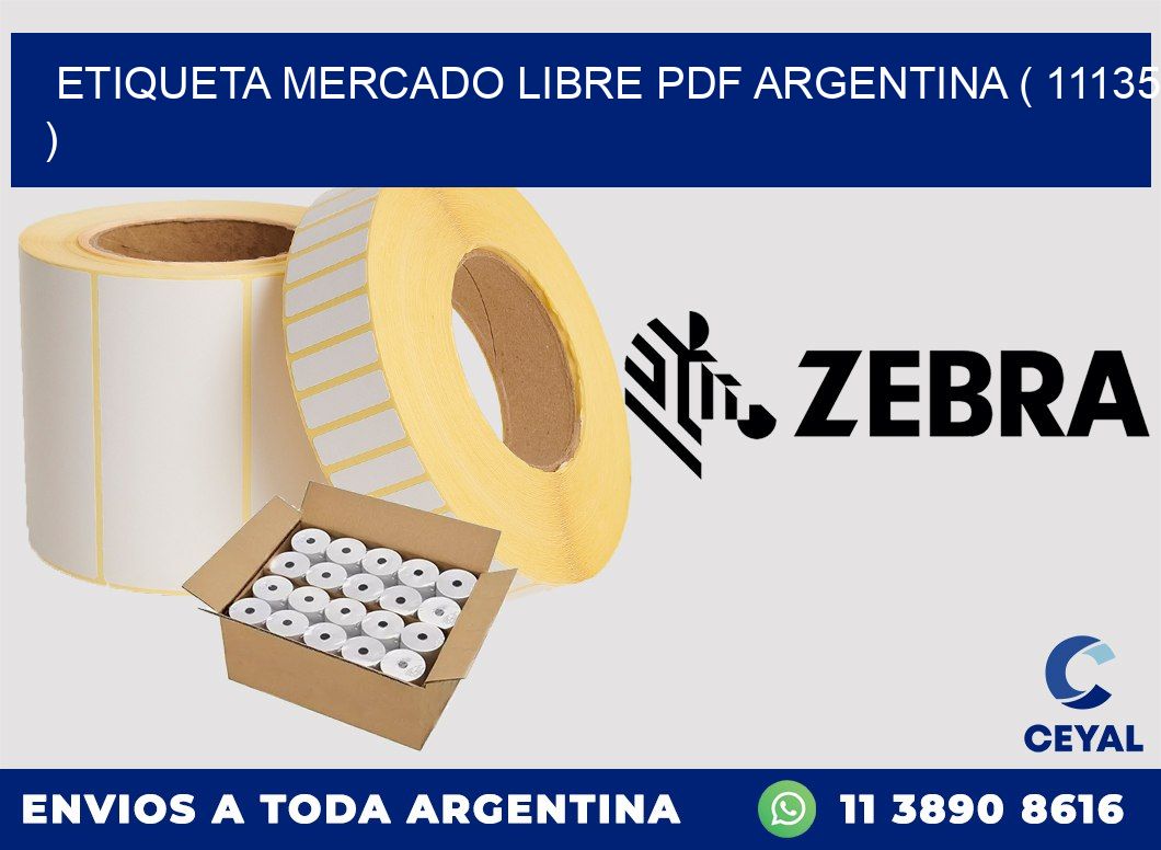 ETIQUETA MERCADO LIBRE PDF ARGENTINA ( 11135 )