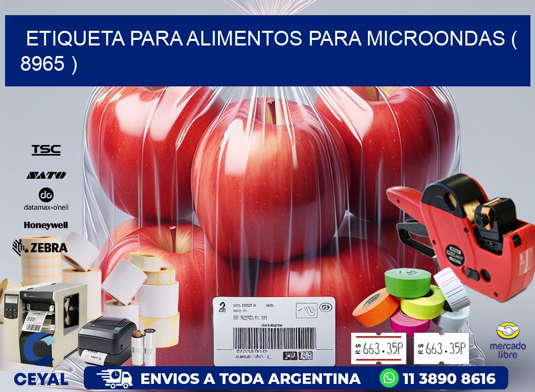 ETIQUETA PARA ALIMENTOS PARA MICROONDAS ( 8965 )