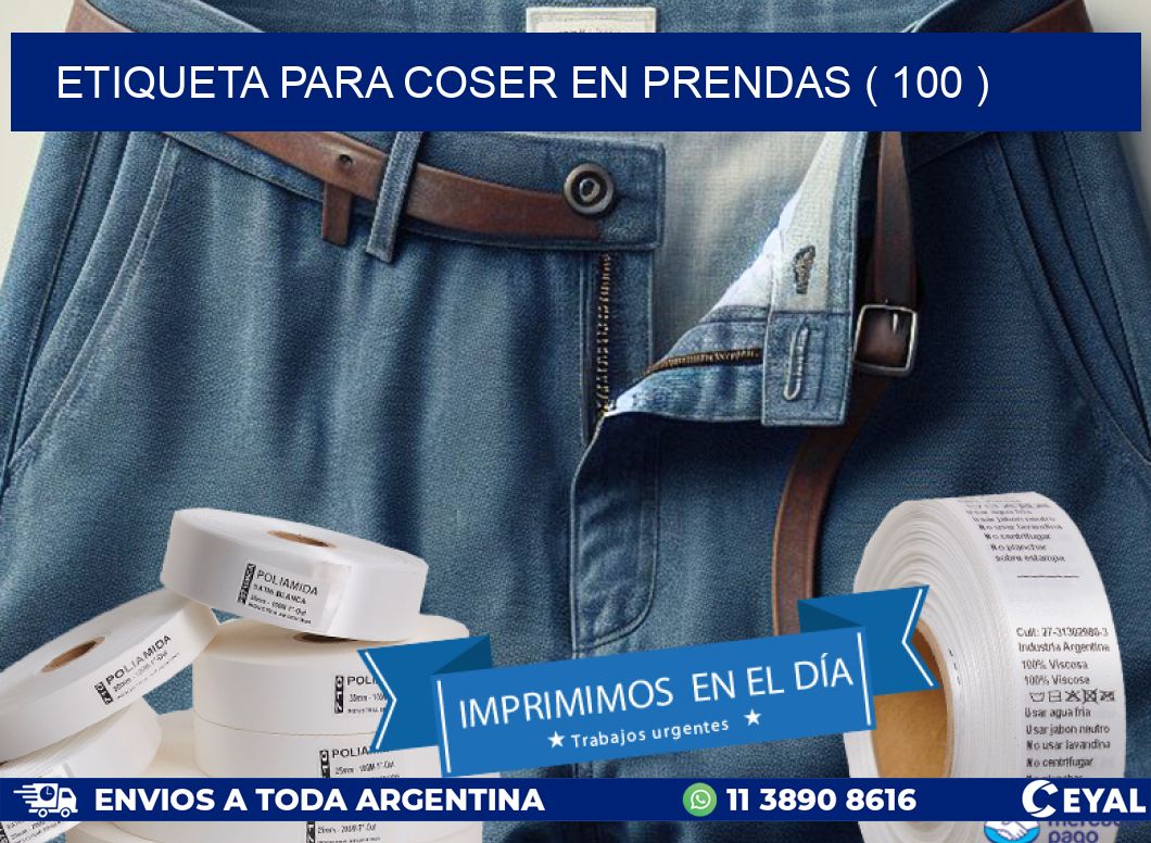 ETIQUETA PARA COSER EN PRENDAS ( 100 )