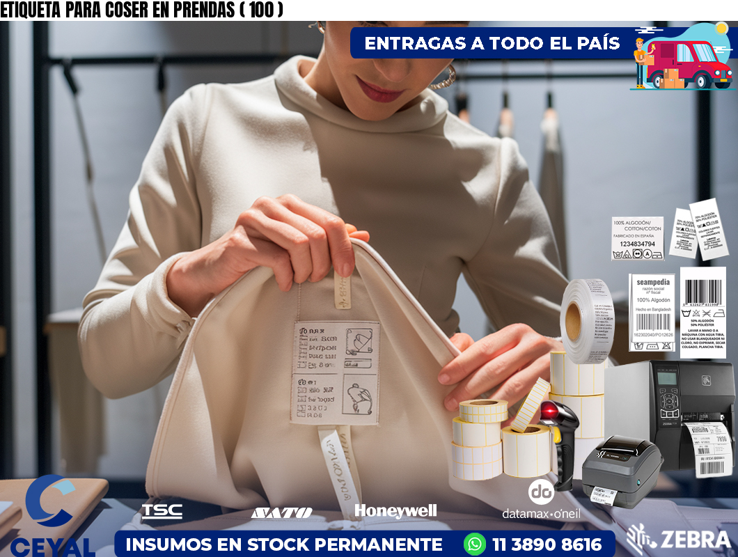 ETIQUETA PARA COSER EN PRENDAS ( 100 )