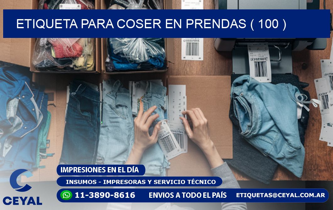 ETIQUETA PARA COSER EN PRENDAS ( 100 )