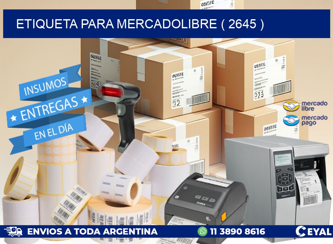 ETIQUETA PARA MERCADOLIBRE ( 2645 )