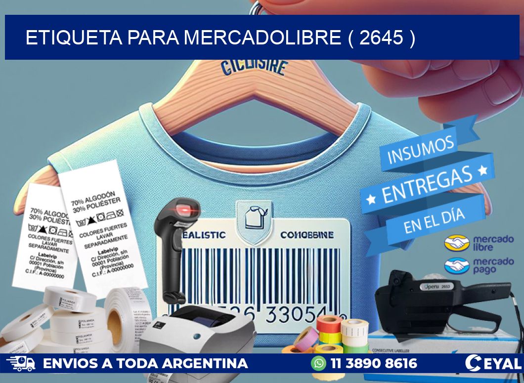 ETIQUETA PARA MERCADOLIBRE ( 2645 )