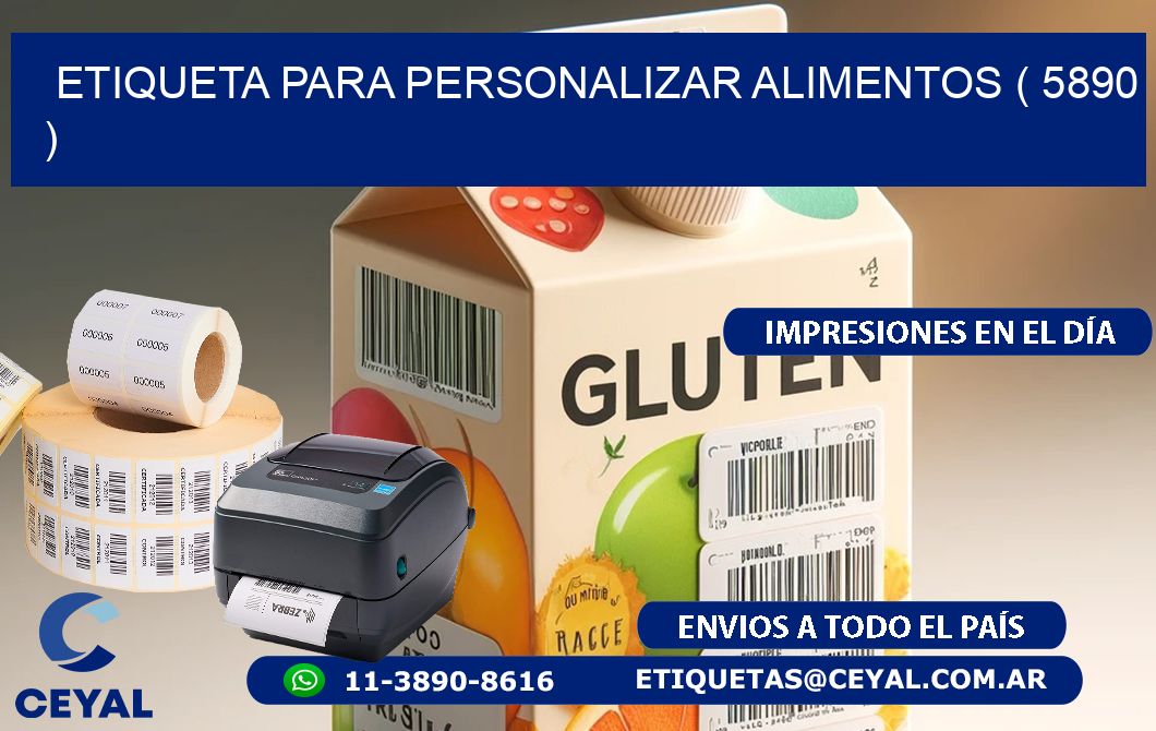 ETIQUETA PARA PERSONALIZAR ALIMENTOS ( 5890 )