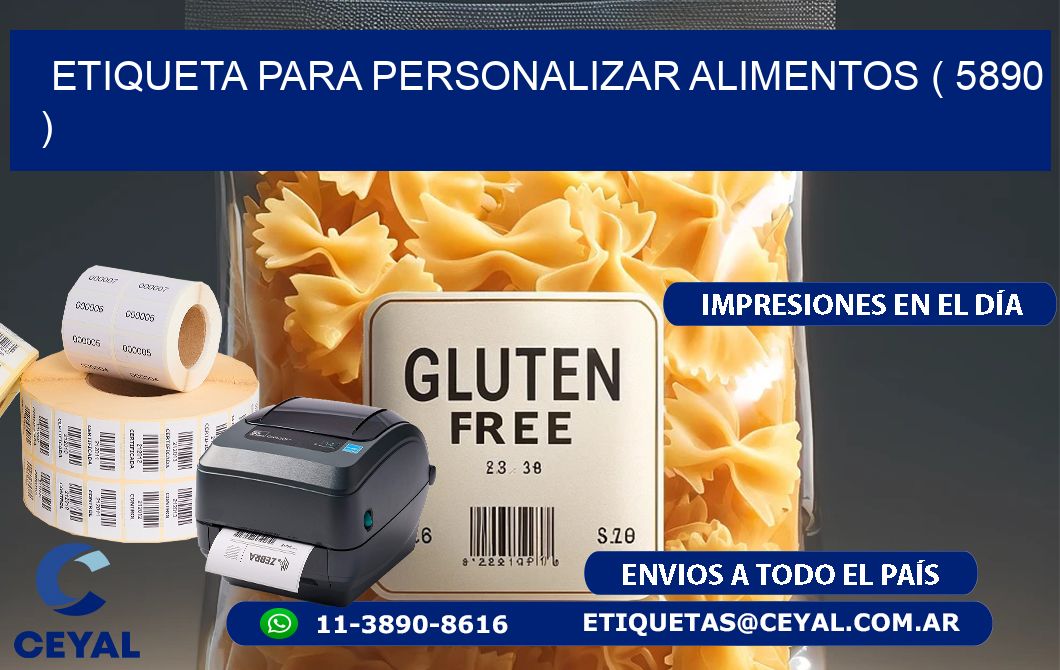 ETIQUETA PARA PERSONALIZAR ALIMENTOS ( 5890 )