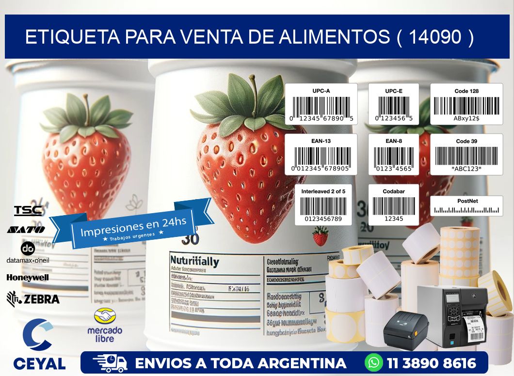 ETIQUETA PARA VENTA DE ALIMENTOS ( 14090 )