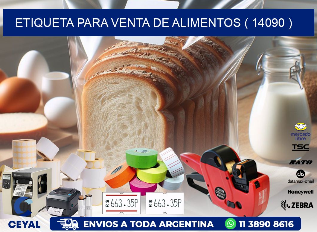 ETIQUETA PARA VENTA DE ALIMENTOS ( 14090 )