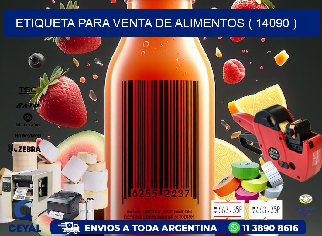 ETIQUETA PARA VENTA DE ALIMENTOS ( 14090 )