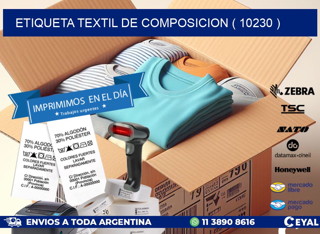 ETIQUETA TEXTIL DE COMPOSICION ( 10230 )