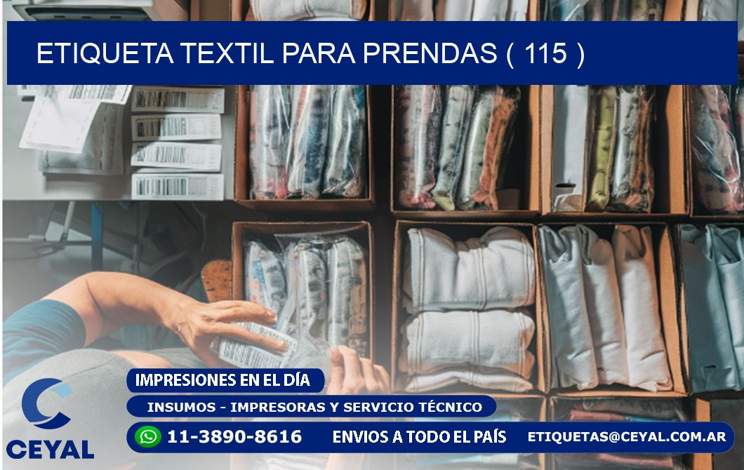 ETIQUETA TEXTIL PARA PRENDAS ( 115 )