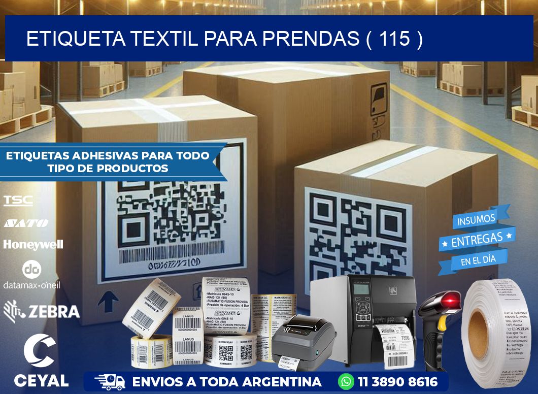 ETIQUETA TEXTIL PARA PRENDAS ( 115 )