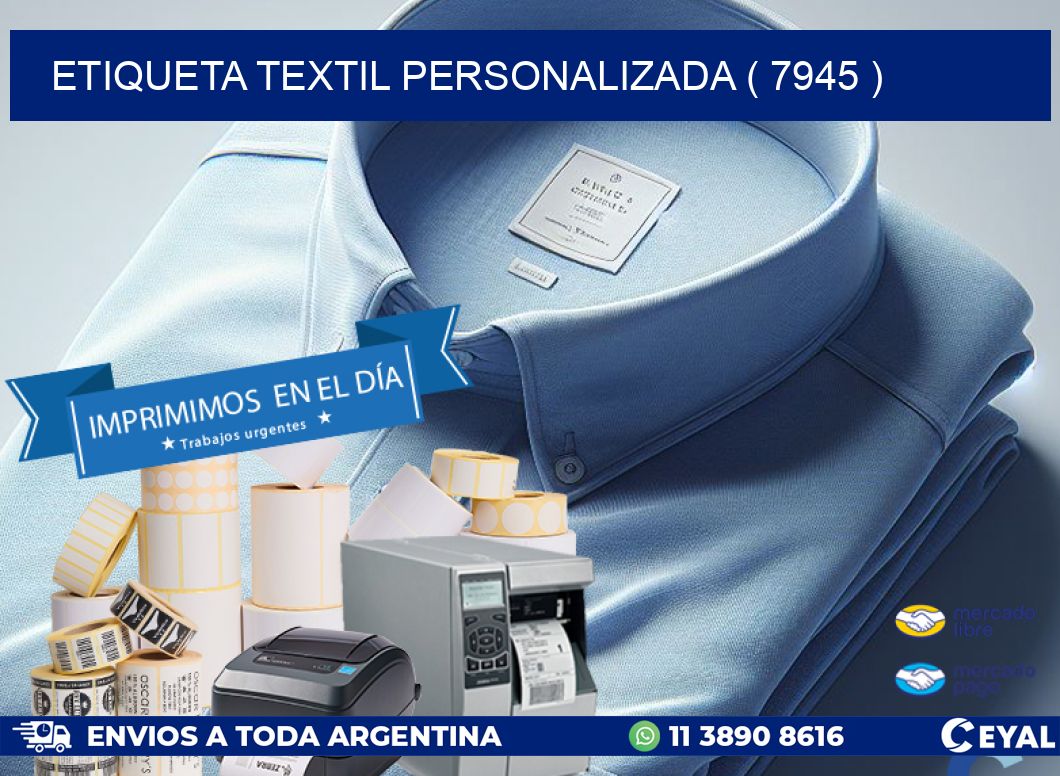 ETIQUETA TEXTIL PERSONALIZADA ( 7945 )