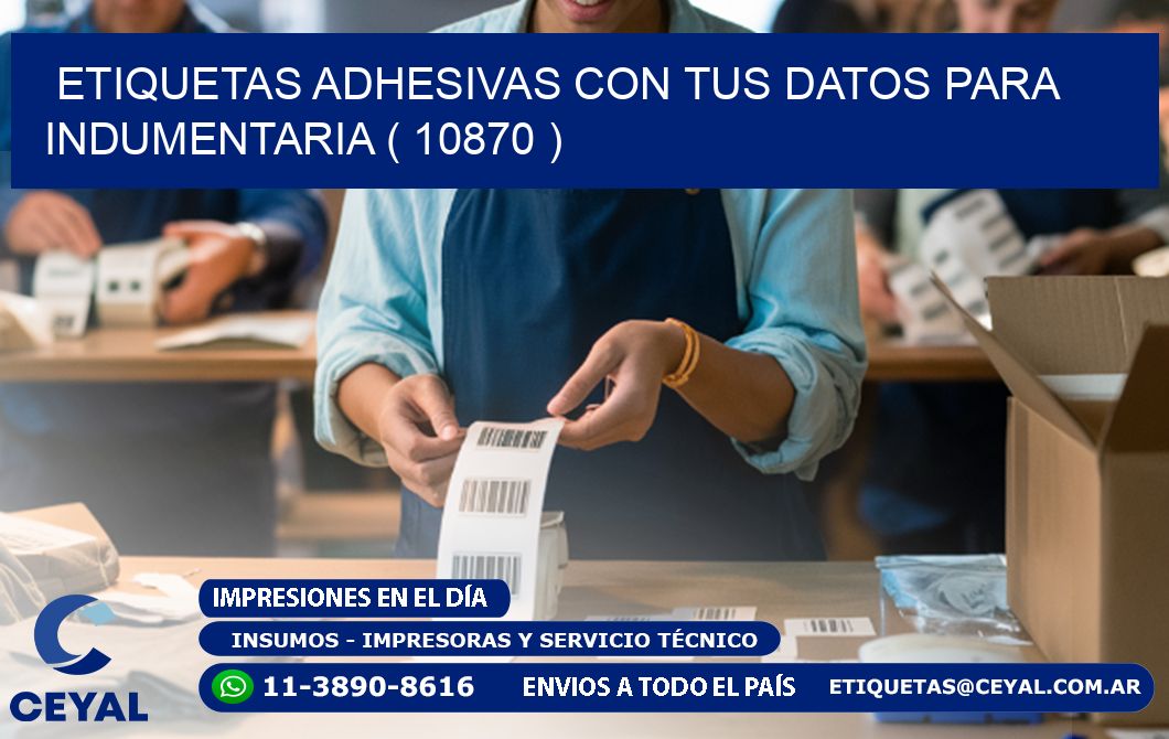 ETIQUETAS ADHESIVAS CON TUS DATOS PARA INDUMENTARIA ( 10870 )