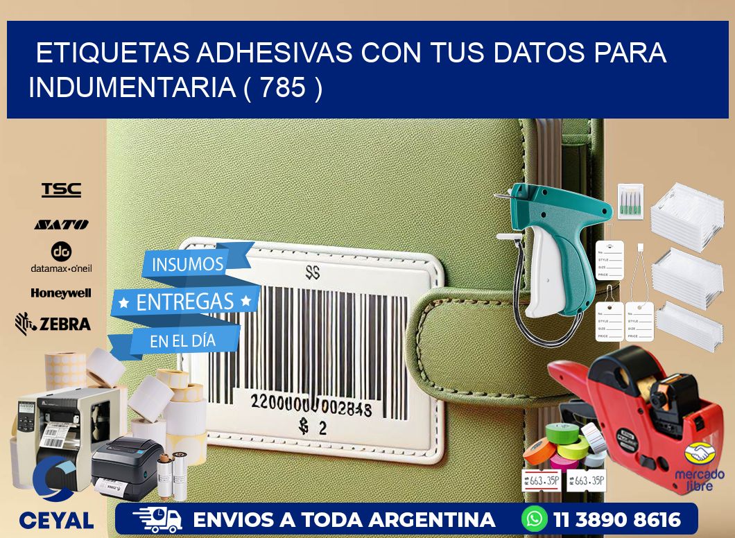 ETIQUETAS ADHESIVAS CON TUS DATOS PARA INDUMENTARIA ( 785 )