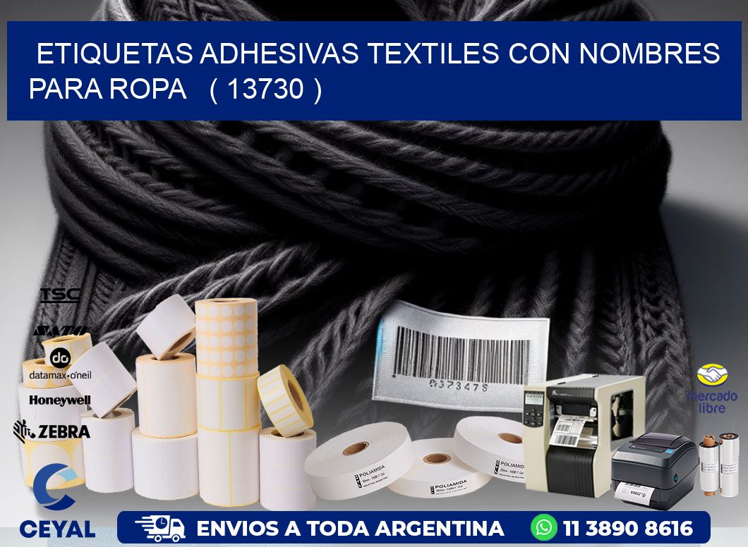 ETIQUETAS ADHESIVAS TEXTILES CON NOMBRES PARA ROPA   ( 13730 )