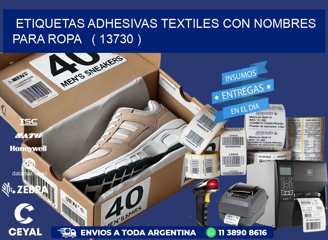 ETIQUETAS ADHESIVAS TEXTILES CON NOMBRES PARA ROPA   ( 13730 )