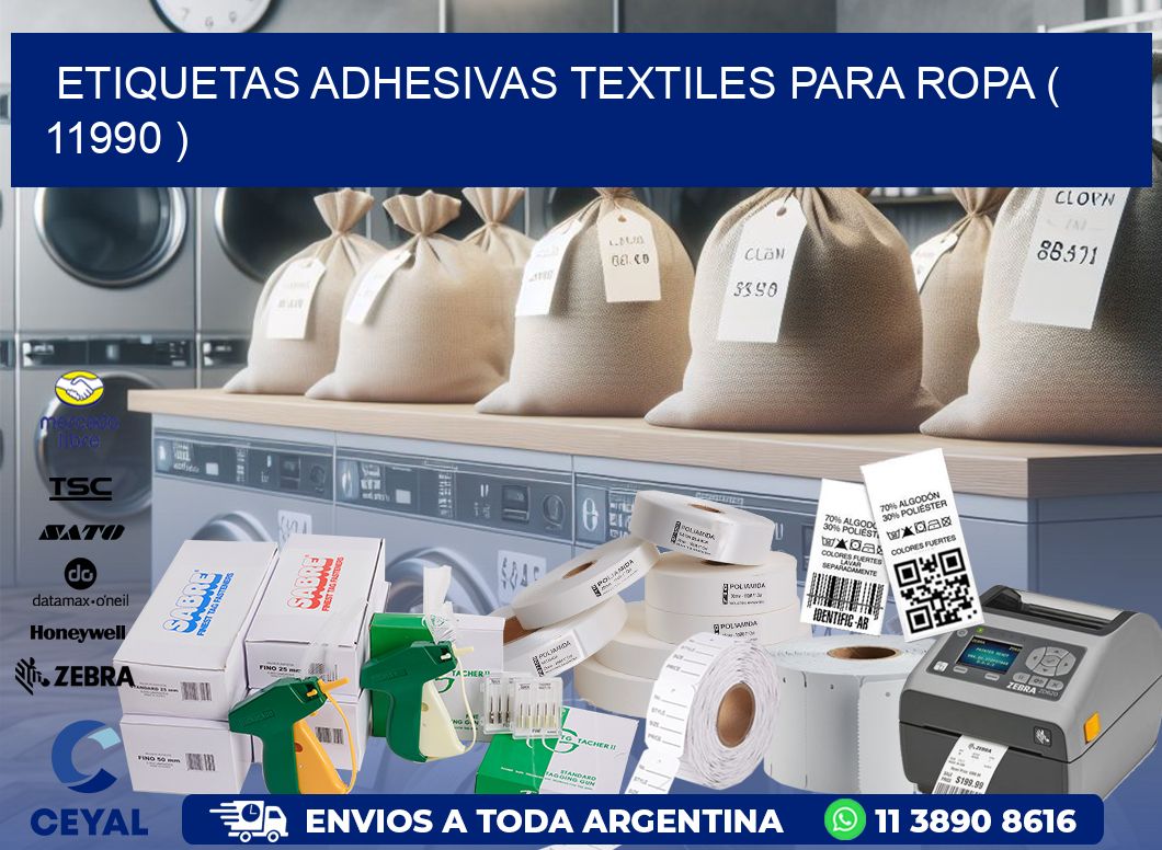 ETIQUETAS ADHESIVAS TEXTILES PARA ROPA ( 11990 )