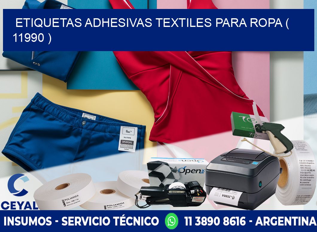 ETIQUETAS ADHESIVAS TEXTILES PARA ROPA ( 11990 )