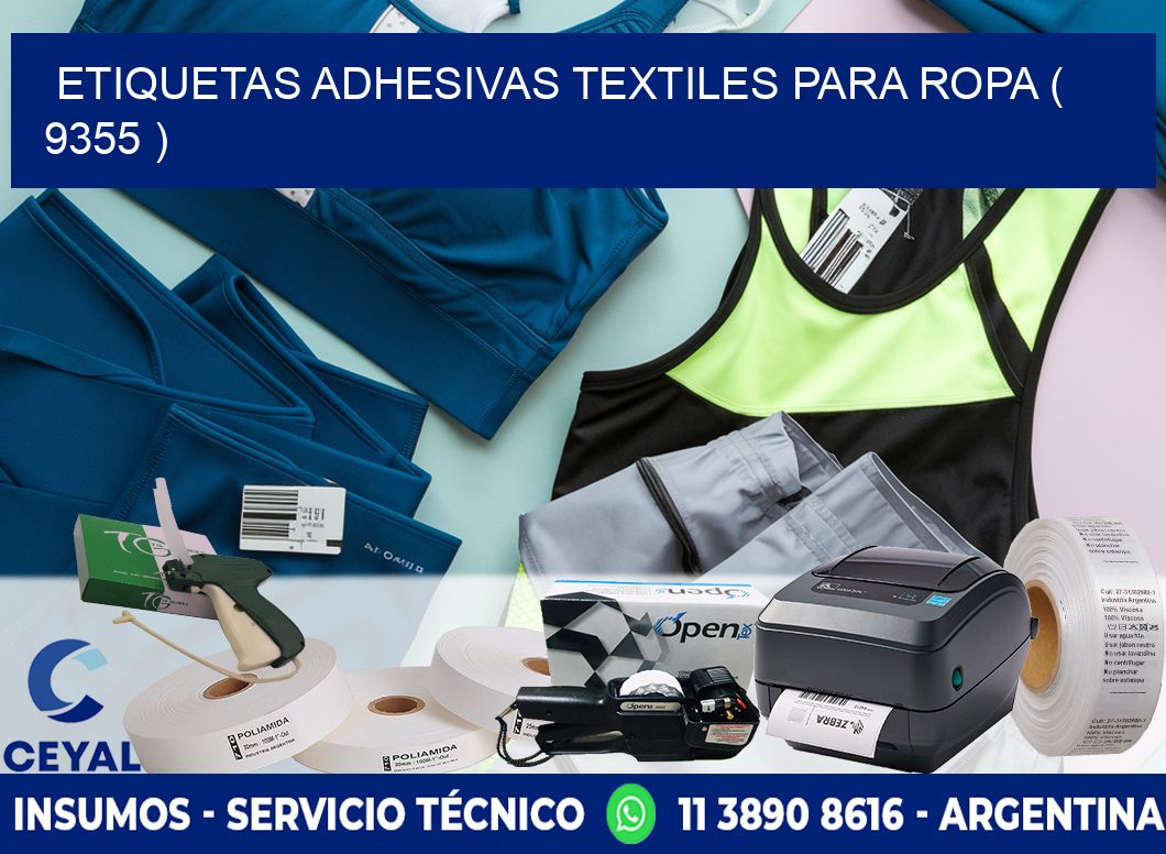 ETIQUETAS ADHESIVAS TEXTILES PARA ROPA ( 9355 )