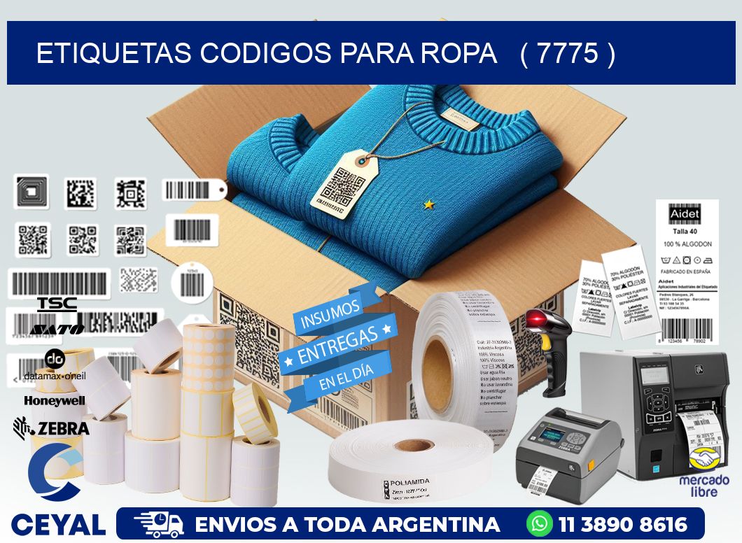 ETIQUETAS CODIGOS PARA ROPA   ( 7775 )